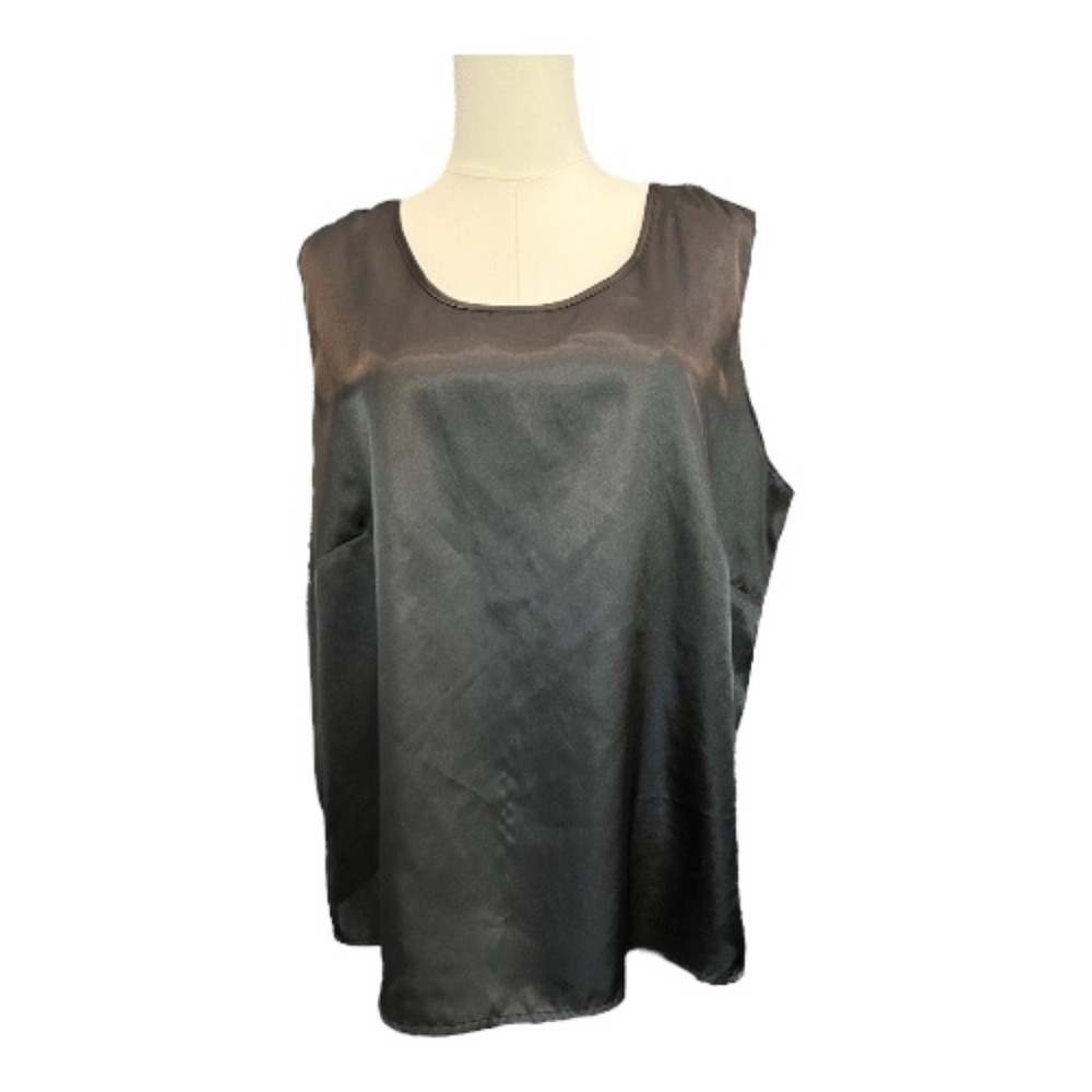 ✨ EUC NOTATIONS Black Silky Basic Tank Top | Women’s Sz 1X